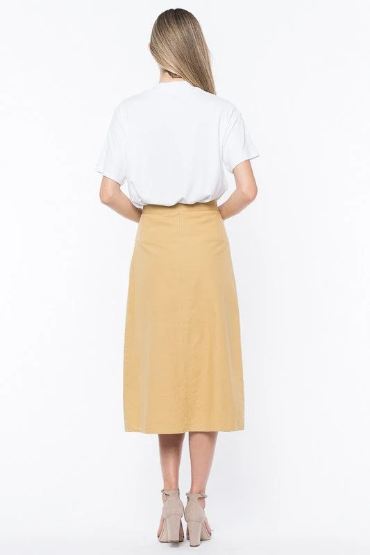 Double Sided Button Skirt