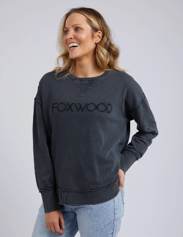 Foxwood Simplified Crew - Washed Black