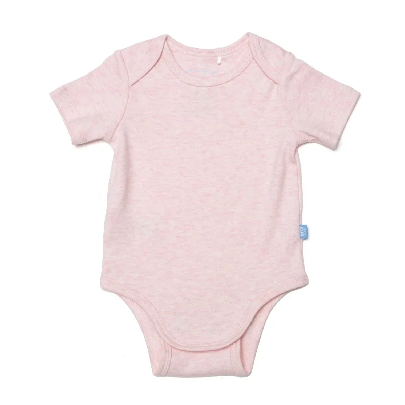 pink melange organic cotton magnetic bodysuit