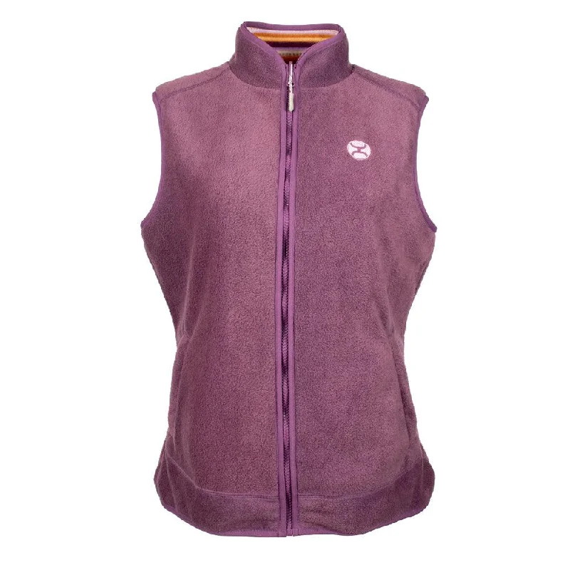 ""Hooey Ladies Reversible Fleece Vest"" Purple