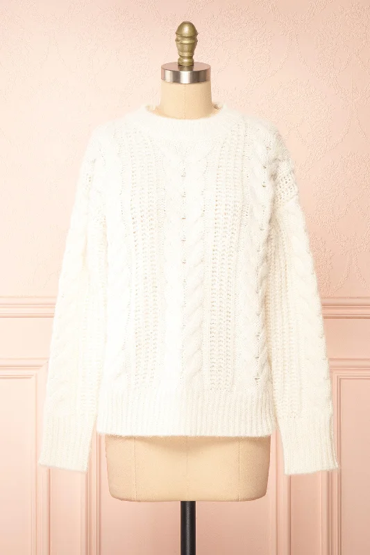 Aishlee Ivory | Oversized Knit Sweater